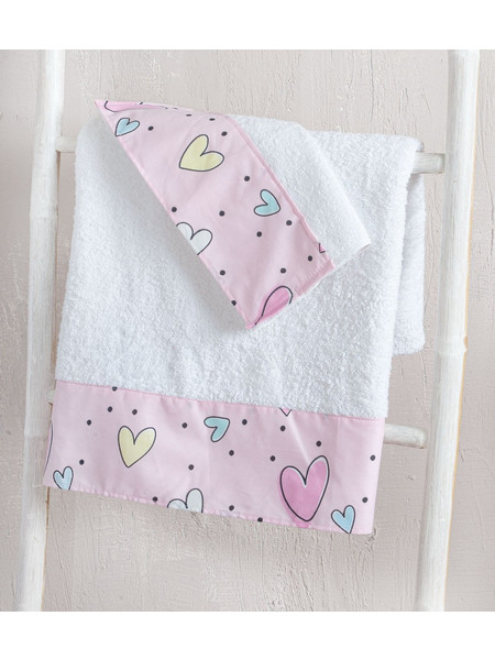 Rythmos Pop Hearts Σετ Παιδικές Πετσέτες 3τμχ 500gr/m² 250-204-2910