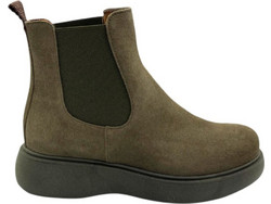 Ragazza Γυναικεία Μποτάκια Chelsea Πλατφόρμα Suede Χακί 0242
