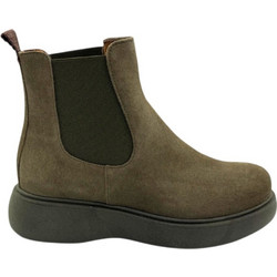 Ragazza Γυναικεία Μποτάκια Chelsea Πλατφόρμα Suede Χακί 0242