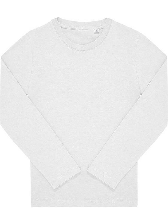B&C Collection Παιδικό T-Shirt Μακρυμάνικο Λευκό TK003