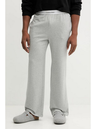 Calvin Klein Χειμωνιάτικο Ανδρικό Παντελόνι Πιτζάμας Βαμβακερό Γκρι LV00NM2926-P7A