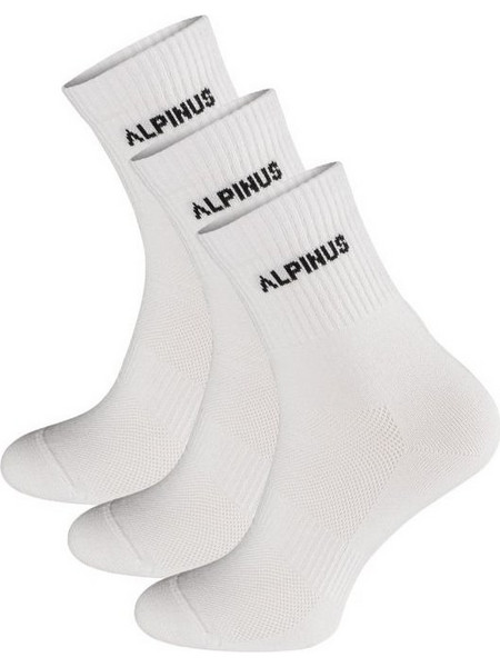 Alpinus Alpamayo Ανδρικές Κάλτσες Ψηλές Λευκές 3Pack FL43770
