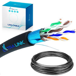 Extralink F/UTP Cat.5e Καλώδιο Δικτύου Ethernet 50m Black 5906168632341