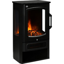 HOMCOM 820-299V90BK Επιδαπέδιο Ηλεκτρικό Τζάκι 2000W Μ44.5xΥ74xΒ32cm