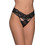 Milena By Paris Γυναικείο Sexy String με Δαντέλα Μαύρο 6936