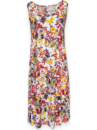 Billy's Fashion Midi Καλοκαιρινό Καθημερινό Φόρεμα Μεταξωτό Λευκό 23083