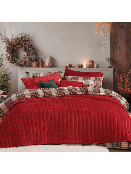 Nef-Nef Κουβερτοπάπλωμα Υπέρδιπλο 220x240 Sweet Christmas Red
