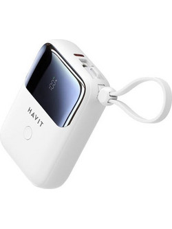 Havit PB5215 Power Bank 10000mAh 20W με 2 Θύρες USB-C White