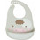 Babywise Cute Animals Cow Αδιάβροχη Σαλιάρα Σιλικόνης με Κουμπί & Τσέπη 6m+ Γκρι