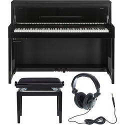 Thomann DP-140BP Set Ηλεκτρικό Πιάνο Όρθιο με 88 Βαρυκεντρισμένα Πλήκτρα Black