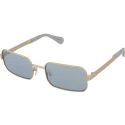 Max & Co MO0140 32X Ανδρικά Γυαλιά Ηλίου Ορθογώνια Μεταλλικά Χρυσά με Μπλε Φακό