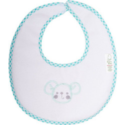 Figlio Bino Mouse 50-55 Αδιάβροχη Σαλιάρα Υφασμάτινη με Αυτοκόλλητο Τιρκουάζ