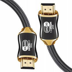 Verk Group Καλώδιο HDMI 2.1 Braided HDMI Male to HDMI Male 2m Black