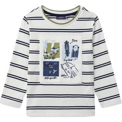 Sergent Major Παιδικό T-Shirt Μακρυμάνικο Μπεζ Navy Μπλε 25H3PGQ3TML