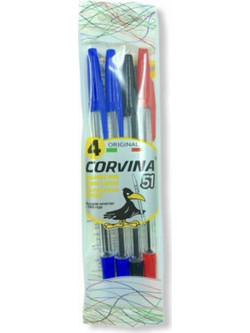 Carioca Corniva 51 Στυλό Διαρκείας Πολύχρωμο 4τμχ CORNIVA51