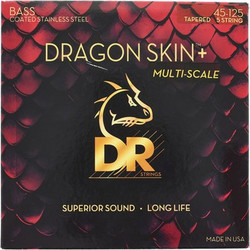 DR Strings Dragon Skin+ DBSM5-45 Σετ 5 Χορδές Ηλεκτρικού Μπάσου Stainless Steel 45-125"