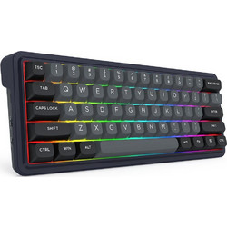 Redragon Draconic V2 Ασύρματο Μηχανικό Gaming Πληκτρολόγιο 60% RGB Black Grey