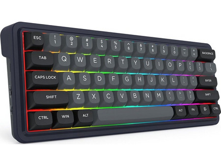 Redragon Draconic V2 Ασύρματο Μηχανικό Gaming Πληκτρολόγιο 60% RGB Black Grey