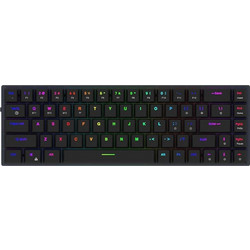 Aqirys Agena Ασύρματο Μηχανικό Gaming Πληκτρολόγιο 65% με Gateron KS-33 Low Profile 2.0 Red Διακόπτες RGB Black