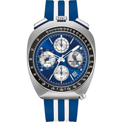 Bulova Shelby Racer Ανδρικό Ρολόι Χρονογράφος με Μπλε Καουτσούκ Λουράκι 98B452