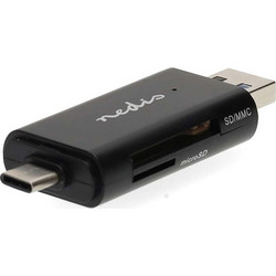 Nedis CRDRU3110BK Card Reader OTG USB-C & USB-A 3.2 Gen 1 για SD / microSD