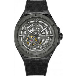 Kenneth Cole Ανδρικό Ρολόι Αυτόματο με Μαύρο Υφασμάτινο Λουράκι KCWGZ0046302
