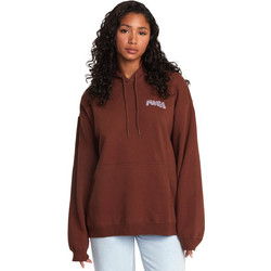 RVCA Leave Behind Γυναικείο Φούτερ Oversized με Κουκούλα & Τσέπες Καφέ AVJSF00296-CRV0