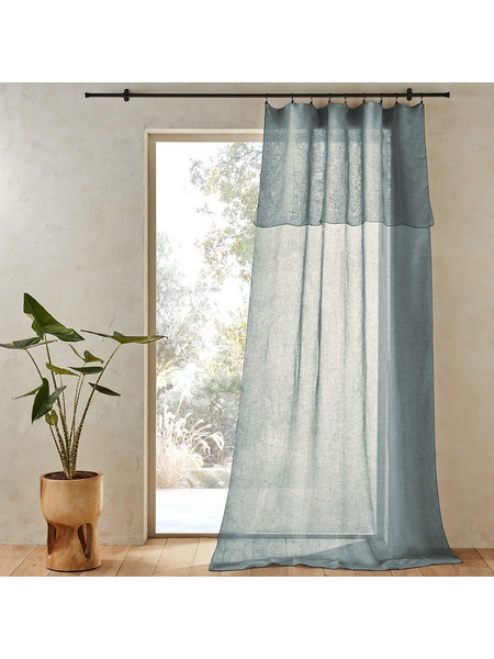La Redoute Κουρτίνα Βουάλ με Γάντζους 140x350 Noctuelle 350085295 Πετρόλ