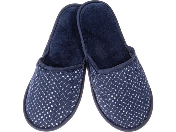 Amaryllis Slippers Χειμερινές Ανδρικές Παντόφλες Navy Μπλε 2243