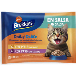 Affinity Brekkies Daily Delice Adult with Chicken & Turkey in Gravy 4x85gr