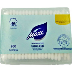 Maxi Μπατονέτες Βαμβακερές Χάρτινες 200τμχ