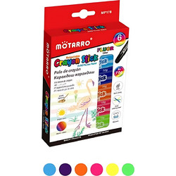 Motarro Fluorescent Κηρομπογιές Σετ 6τμχ