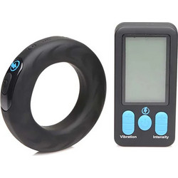 Zeus E-Stim Pro Ring Ελαστικό Δαχτυλίδι Πέους Σιλικόνης με Δόνηση 3.3cm Μαύρο