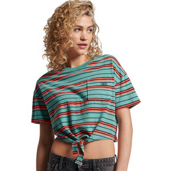 Superdry Vintage Boxy Tie Γυναικείο Αθλητικό T-Shirt Βεραμάν W1011087A-8RY