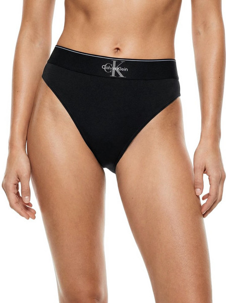 Calvin Klein Ψηλόμεσο Bikini Slip Μαύρο LV00QF870-UB1