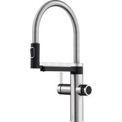 Blanco Evol S Pro 526311 Μπαταρία Κουζίνας Πάγκου Τριπλής Παροχής Ανάμεικτη με Εύκαμπτο Ρουξούνι Inox