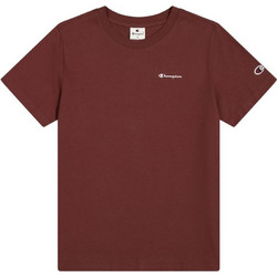 Champion SS Tee Γυναικείο Αθλητικό T-Shirt με Κουκούλα Σοκολατί 117534-MS524