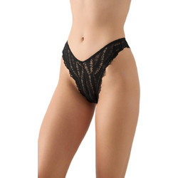 Minerva Alora Γυναικείο Sexy String με Δαντέλα Μαύρο 90-88734