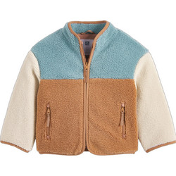 La Redoute Παιδική Ζακέτα Fleece με Φερμουάρ Ταμπά Μπεζ Γαλάζια 351238321