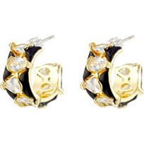 Oxette Atelier Γυναικεία Σκουλαρίκια Κρίκοι από Ατσάλι Xρυσά με Ζιργκόν ATELIER-03X15-00642-STAINLESS