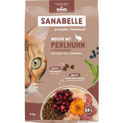 Bosch Sanabelle Adult Indoor Gluten & Grain Free with Guinea Fowl & Cranberries 8kg