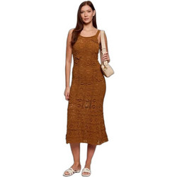 Pinko Midi Καλοκαιρινό Βραδινό Φόρεμα Πλεκτό Καφέ 106862A3B8-L25