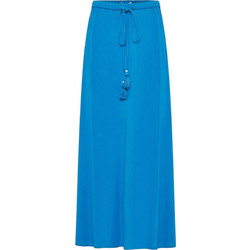Funky Buddha Μακριά Φούστα Υφασμάτινη Ψηλόμεση Royal Blue FBL013-100-14