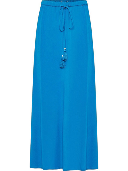 Funky Buddha Μακριά Φούστα Υφασμάτινη Ψηλόμεση Royal Blue FBL013-100-14