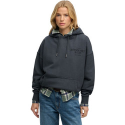 Superdry Γυναικείο Αθλητικό Φούτερ με Κουκούλα Ανθρακί W2012575A-98T