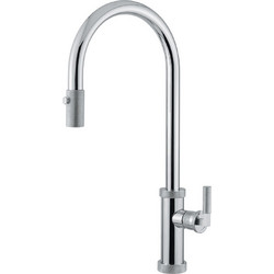 Armando Vicario Urban 214-400702-100 Μπαταρία Κουζίνας Πάγκου Διπλής Παροχής Ανάμεικτη με Ντουζ Inox