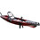Caribbean Sea Kayaks 10'4" Flaps Πλαστικό Kayak 1 Ατόμου με Πετάλια Κόκκινο Μαύρο