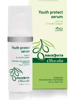 Macrovita Youth Protect Olive-Elia Αντιγηραντικό Ενυδατικό Serum Προσώπου 30ml