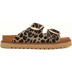 Hawkins Γυναικεία Σανδάλια Suede Μπεζ Μαύρα 59054