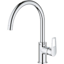 GROHE Bauloop 31368001 Μπαταρία Κουζίνας Πάγκου Διπλής Παροχής Ανάμεικτη Inox